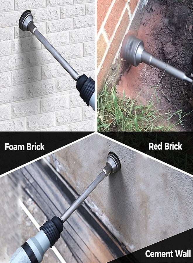 تركي مثقاب جدار خرساني تركي 65 مم، منشار ثقب، قاطع، وقضيب توصيل 300 مم مع مفتاح ربط للطوب والأسمنت والحجر، رمادي - Image 4